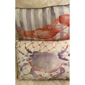 Set of 2 Nautical Themed Throw Pillows.